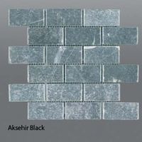 Plaquette de marbre noir  5 x 10 cm