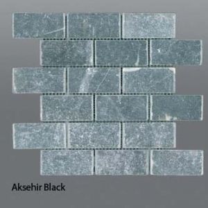 Plaquette de marbre noir  5 x 10 cm