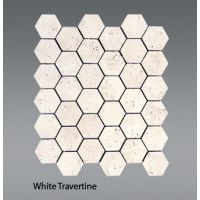Plaquette de travertin blanc  30,5 x 30,5 x 1 cm