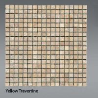 Plaquette de Travertin jaune  1,5 x 1,5 cm
